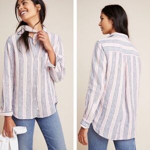 Grayson Tumbled Linen The Hero Pink white blue size 2